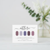 Moderne minimalistische trouwjurk code Gastenkledi Informatiekaartje (Staand voorkant)