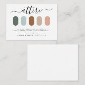 Moderne minimalistische trouwjurk code Gastenkledi Informatiekaartje (Voorkant / Achterkant)