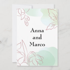 Moderne minimalistische trouwkaart  feestdagenkaart