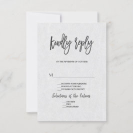 Moderne Minimalistische Trouwkaart Handgeschreven  RSVP Kaartje