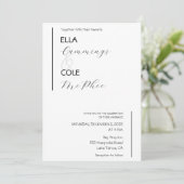 Moderne Minimalistische Trouwkaart Kaart (Staand voorkant)