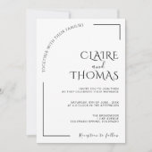 Moderne minimalistische trouwkaart kaart (Voorkant)