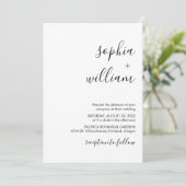 Moderne Minimalistische Trouwkaart Kaart (Staand voorkant)