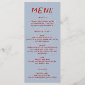 Moderne Minimalistische Trouwkaart Menu (Voorkant)