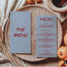 Moderne Minimalistische Trouwkaart Menu