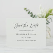 Moderne Minimalistische Trouwkaart om de datum te Save The Date (Staand voorkant)