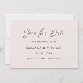 Moderne Minimalistische Trouwkaart om de datum te Save The Date