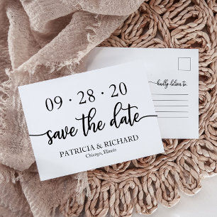 Moderne Minimalistische Trouwkaart 'Save the Date' Briefkaart