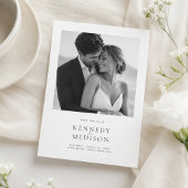 Moderne Minimalistische Trouwkaart Save the Date m