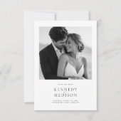 Moderne Minimalistische Trouwkaart Save the Date m (Voorkant)