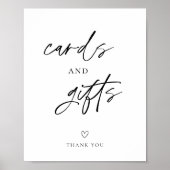 Moderne minimalistische trouwkaarten en geschenken poster (Voorkant)