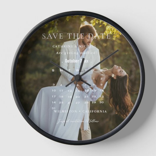 Moderne Minimalistische Trouwkalender save the dat (Voorkant)
