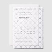 Moderne minimalistische trouwkalender slaat de dat vellum uitnodigingen (Offset (Uitnodiging))