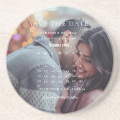 Moderne minimalistische trouwkalender slaat de dat zandsteen onderzetter (Voorkant)