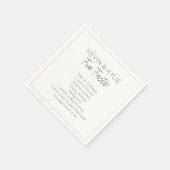 Moderne Minimalistische Trouwkoppel Feiten Servet (Hoek)