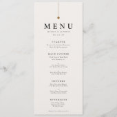 Moderne Minimalistische Trouwmenu Kaart (Voorkant)