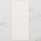 Moderne Minimalistische Trouwmenu Kaart (Achterkant)