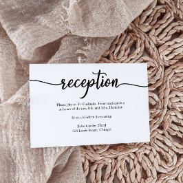 Moderne Minimalistische Trouwontvangstkaart RSVP Kaartje