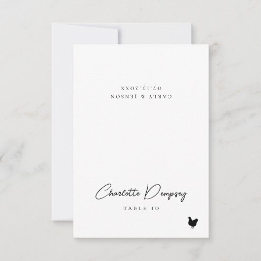 Moderne Minimalistische Trouwplaatskaart Kaart (Voorkant)