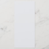 Moderne Minimalistische Trouwreceptie Dankkaart Programmakaart (Achterkant)