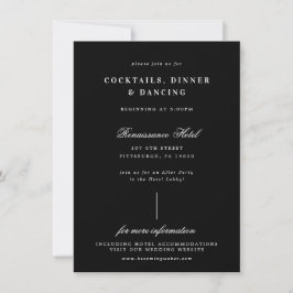 Moderne Minimalistische Trouwreceptiekaart Kaart