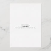 Moderne Minimalistische Trouwring Uitnodiging (Achterkant)