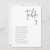 Moderne Minimalistische Trouwstoelindelingkaart Kaart (Voorkant)