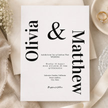 Moderne Minimalistische Trouwtekst Zwart Wit Typog