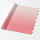 Moderne Minimalistische Tulp Roze Gradiënt Cadeaupapier (Uitgerold)