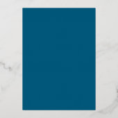 Moderne Minimalistische Turquoise Dertig Script Ve Folie Uitnodiging (Achterkant)