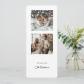 Moderne minimalistische twee foto kerstvakantie (Staand voorkant)