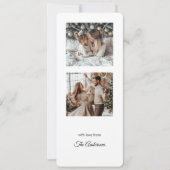 Moderne minimalistische twee foto kerstvakantie (Voorkant)