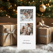 Moderne minimalistische twee foto kerstvakantie