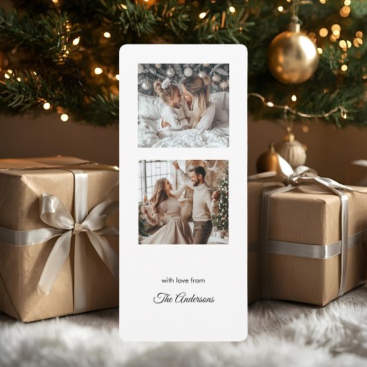 Moderne minimalistische twee foto kerstvakantie