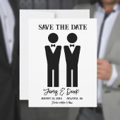 Moderne, minimalistische twee kamers save the date