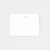 Moderne minimalistische tweeletterige monogram post-it® notes (Voorkant)