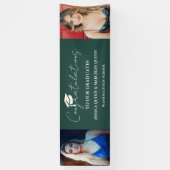 Moderne minimalistische tweeling Afstuderen fotofe Spandoek (Verticaal)