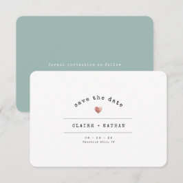 Moderne Minimalistische Typemachine Roze Goud Huwe Save The Date