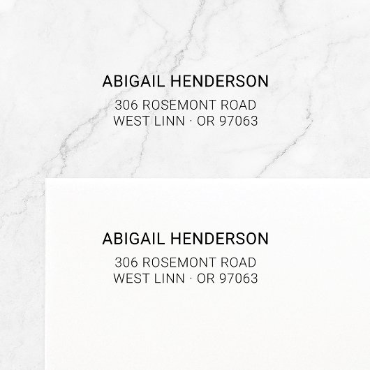 Moderne minimalistische Typo Basic 10 | Retouradre Zelfinktende Stempel