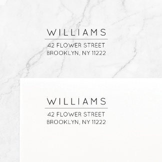 Moderne minimalistische typografie 01 Retouradres Zelfinktende Stempel