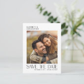 Moderne minimalistische typografie 2 foto Save the Briefkaart (Staand voorkant)