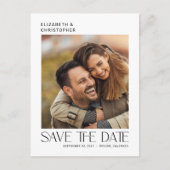 Moderne minimalistische typografie 2 foto Save the Briefkaart (Voorkant)