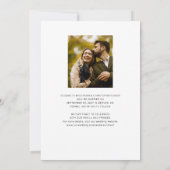 Moderne Minimalistische Typografie 2 Foto Save The Date (Achterkant)