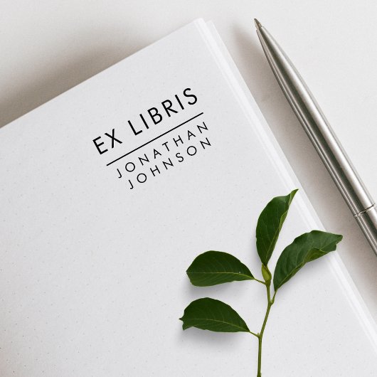 Moderne Minimalistische Typografie Aangepaste naam Rubberstempel