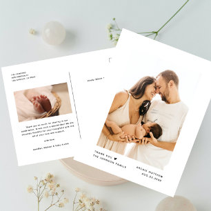 Moderne Minimalistische Typografie Baby Shower Dan Briefkaart