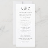 Moderne minimalistische typografie bruiloft progra (Voorkant)