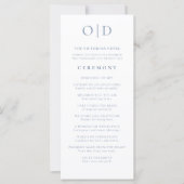 Moderne minimalistische typografie bruiloft progra (Voorkant)