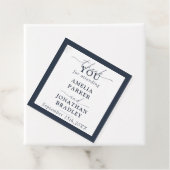 Moderne minimalistische typografie bruiloft recept bedankjes labels (In situ)
