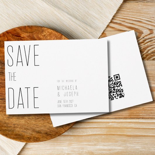 Moderne minimalistische typografie bruiloft Save t Kaart