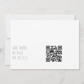 Moderne minimalistische typografie bruiloft Save t Kaart (Achterkant)